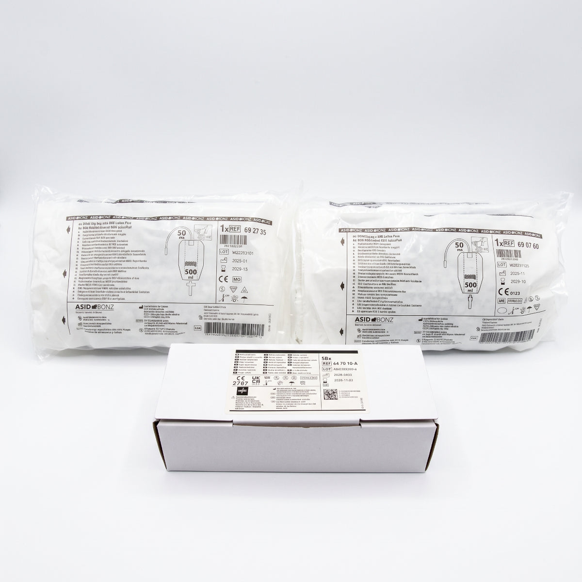 20x ASID BONZ UROSID Beinbeutel mit NRV 500 ml L 50 cm 692735 Katheterstopfen