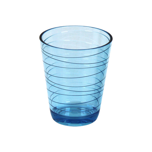 6 Stück Brunner Onda Dolomit Camping Trinkglas Glas 300 ml blau transparent Set