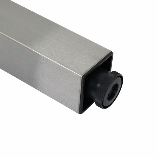 Camar Tischfuß Tischbein höhenverstellbar 80/80 mm 700 mm Edelstahloptik