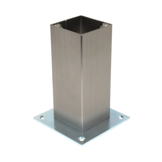 Strate Barkonsole Thekenfuß BKSG 70 x 70 mm gerade Höhe 170 mm Edelstahl Silber
