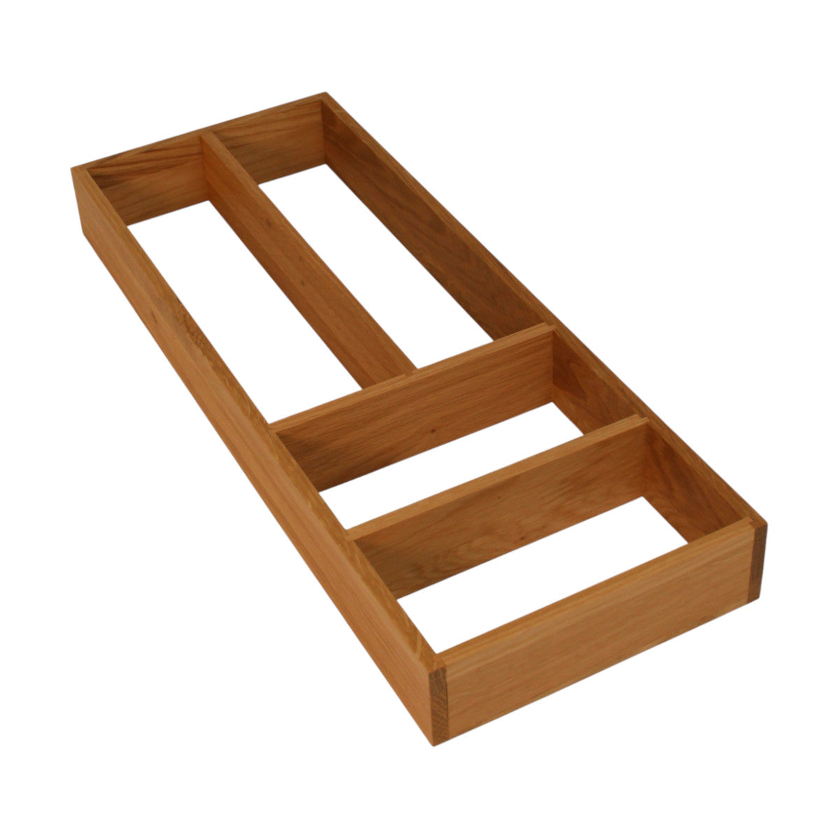 Basic Besteckeinsatz Besteckkasten Holz für Schublade in Eich Natur Höhe 50 mm