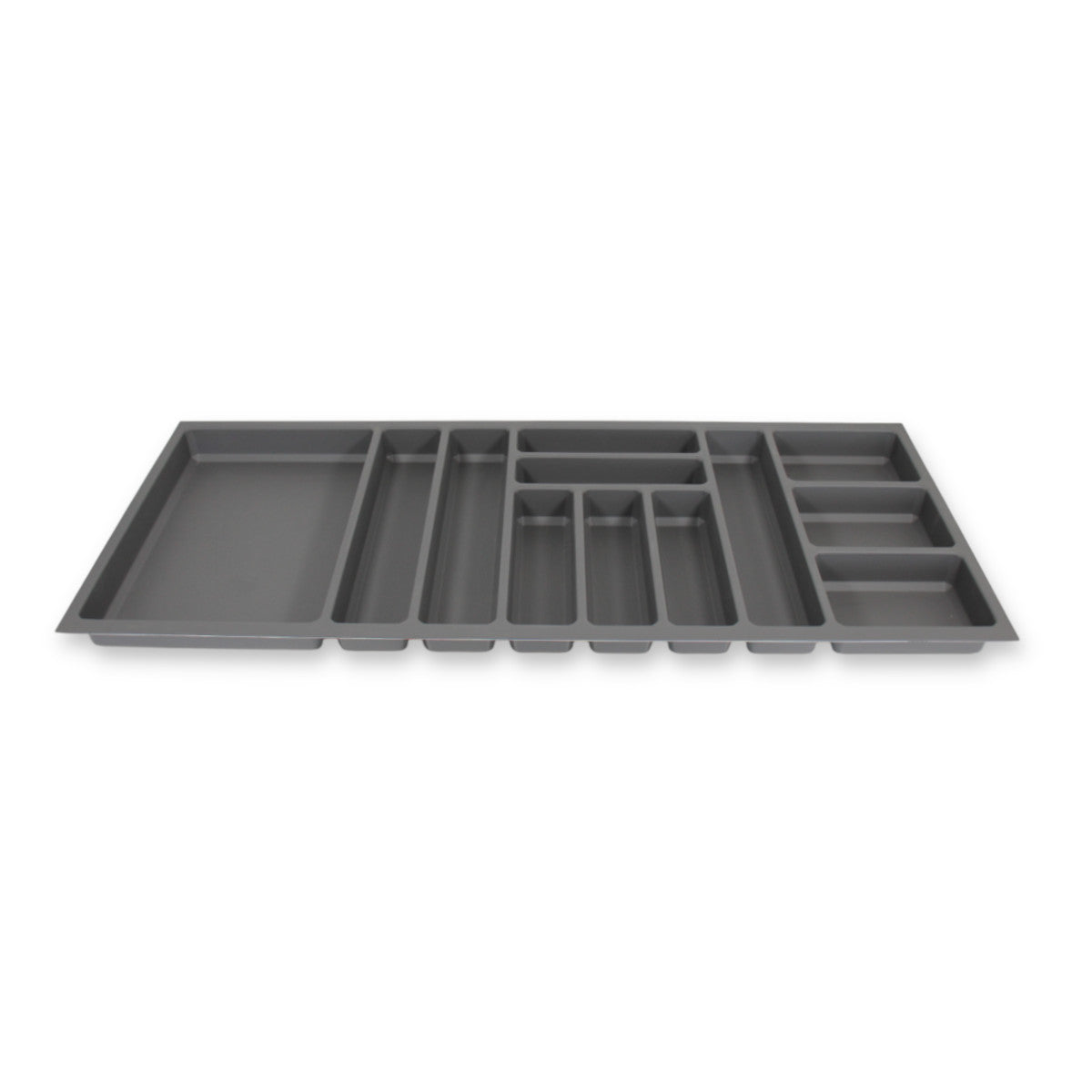 Besteckeinsatz für 110 cm Schublade Besteckkasten rutschfest Kunststoff Grau