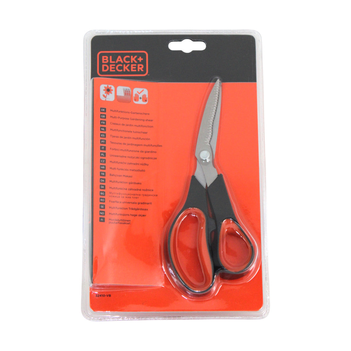 Black + Decker 32410-V Multifunktionale Gartenschere Schere Blumenschere