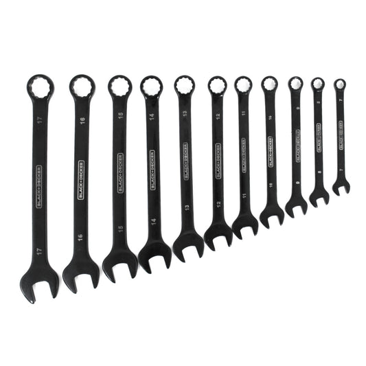 Black & Decker Ringmaulschlüssel Set 11-teilig 7 mm bis 17 mm Stahl Cr-V schwarz