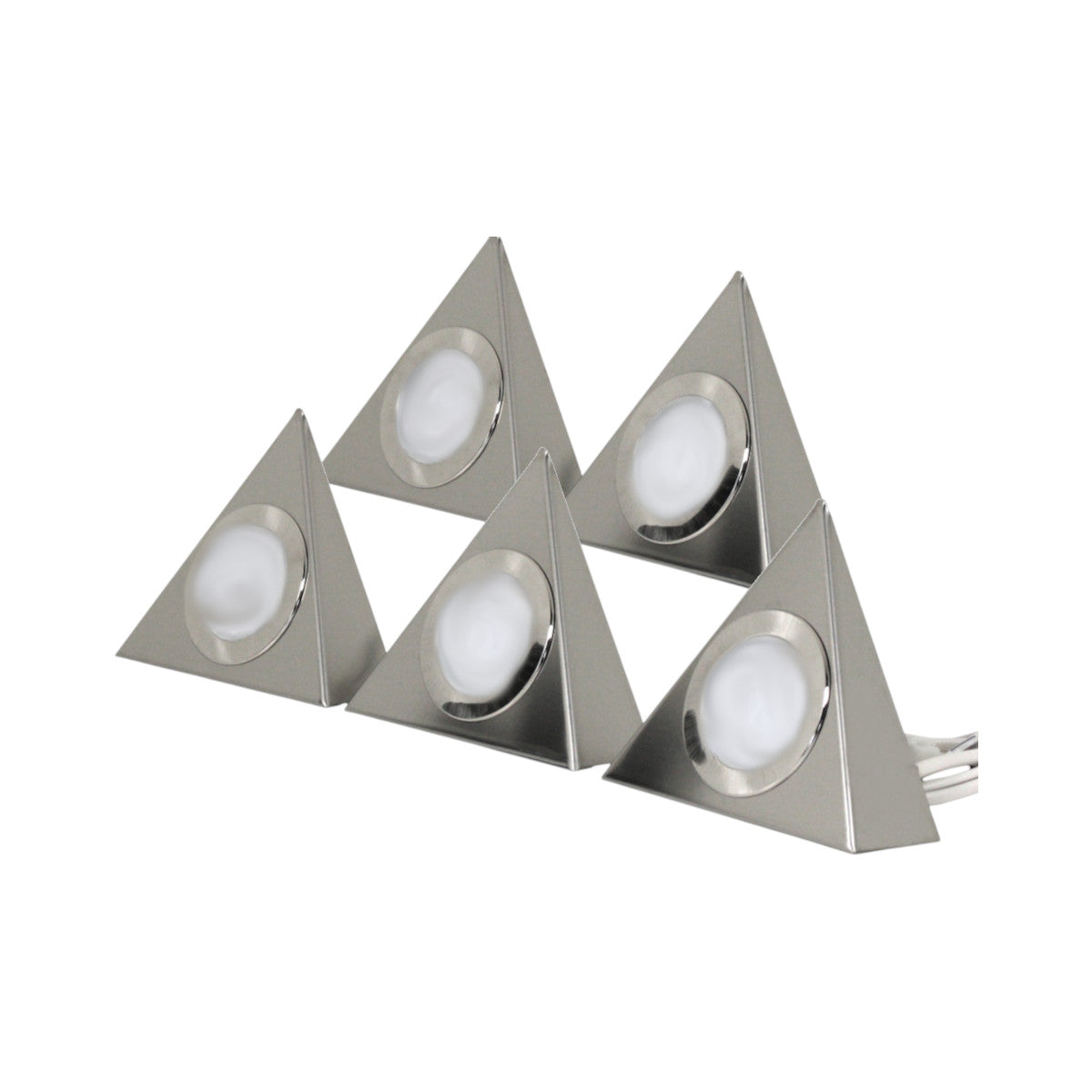 Domus Line 5er Set Piramide Halogen-Einbauleuchten 20 W in Edelstahl