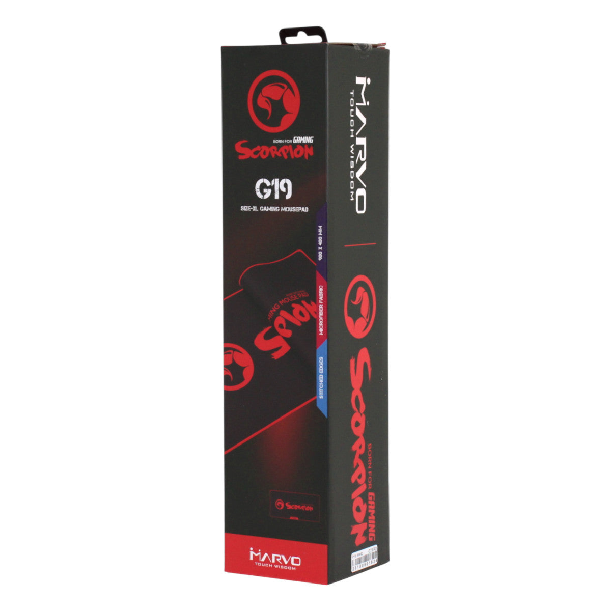 Marvo Scorpion G19RD XL Gaming Mauspad Rot Schwarz 900 x 400 x 4 mm