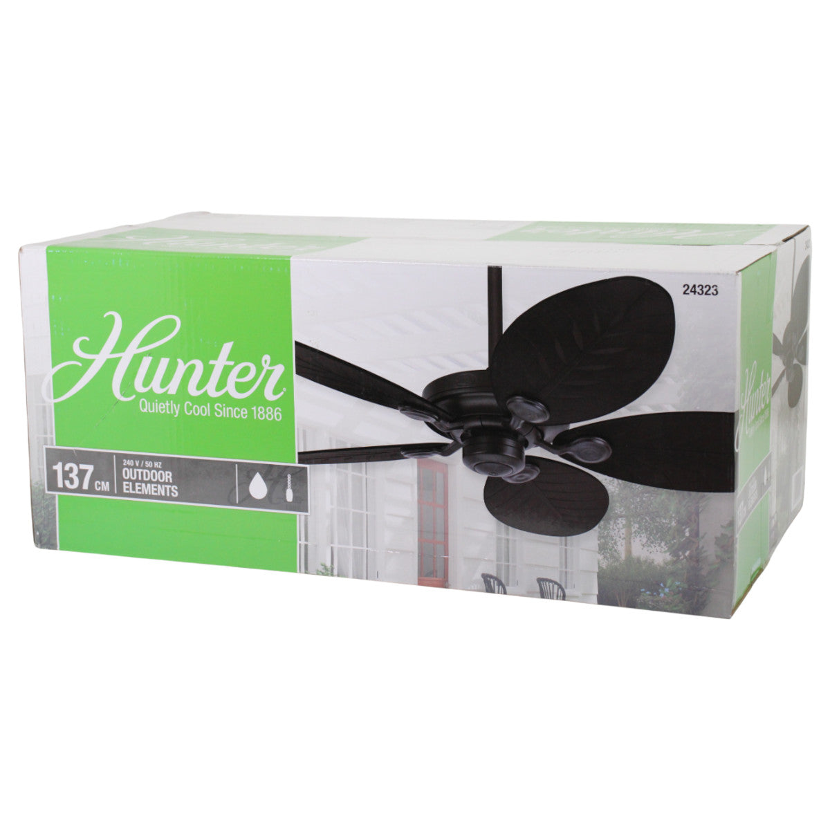 Hunter 24323 Outdoor Elements Deckenventilator dunkelbraun Palmblatt 137 cm
