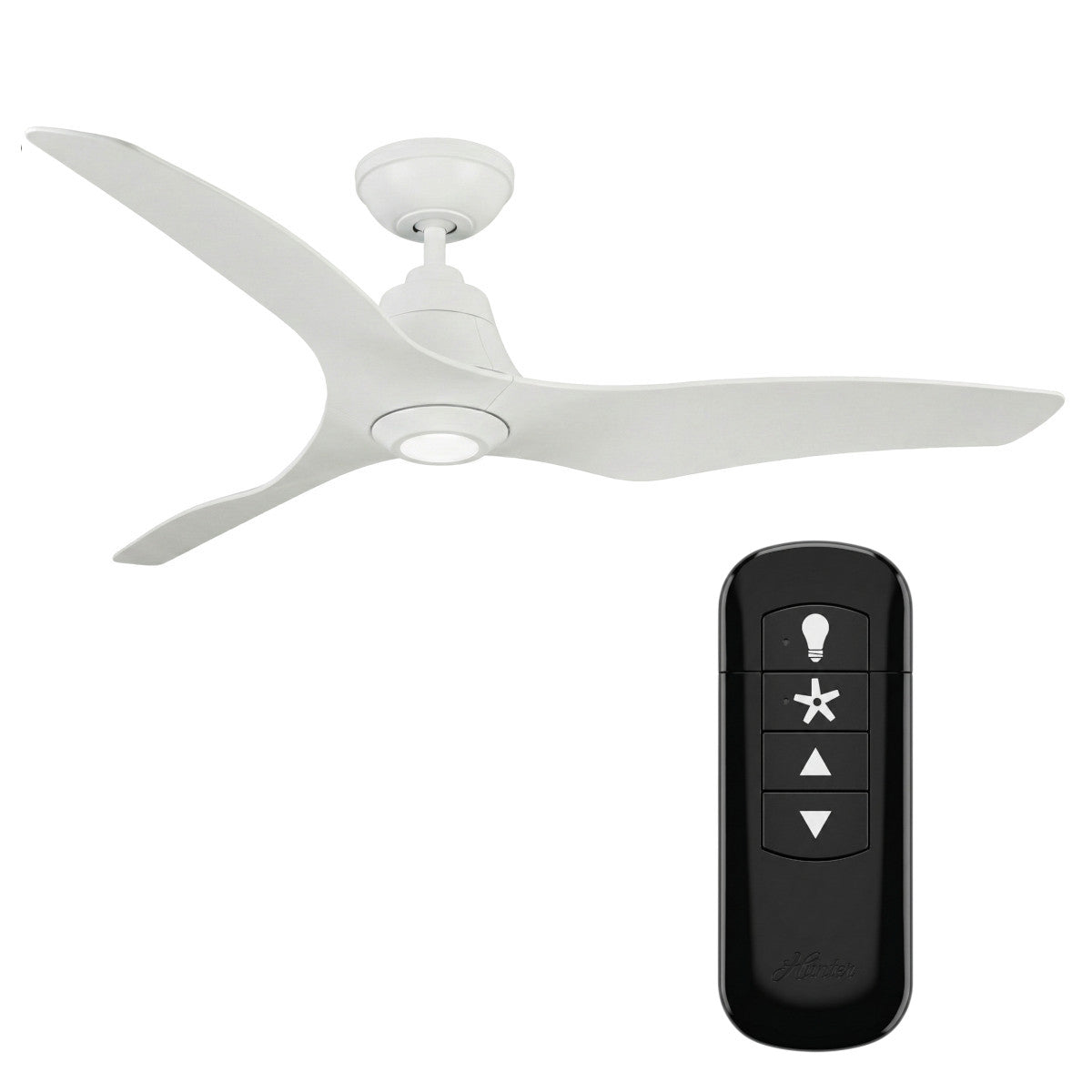 Hunter 51129 Stingray Deckenventilator 152 cm Weiss Beleuchtung Fernbedienung