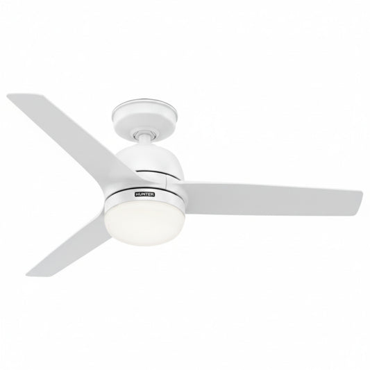 Hunter 51784 Seawave Outdoor Deckenventilator Licht Fernbedienung Weiß 132 cm