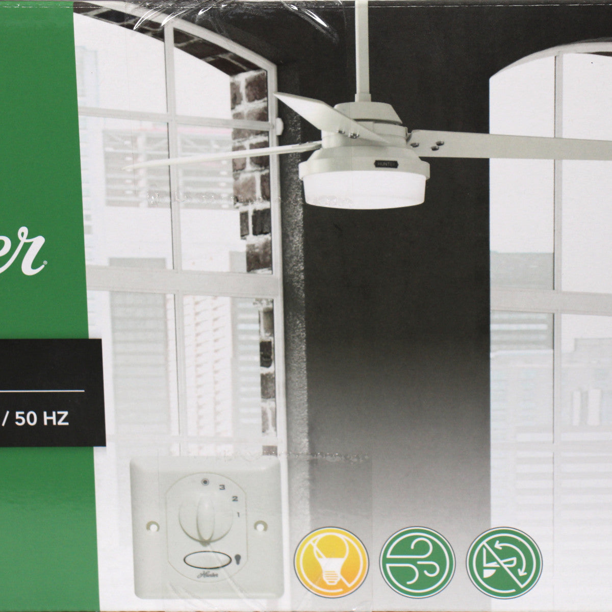 Hunter 52343 Sentinel Plus Deckenventilator 132 cm Weiss mit Beleuchtung