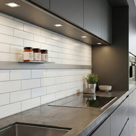 Kesseböhmer Linero MosaiQ obere Ablage M 350 x 8 x 107 mm in Titan Grau Mikrostruktur