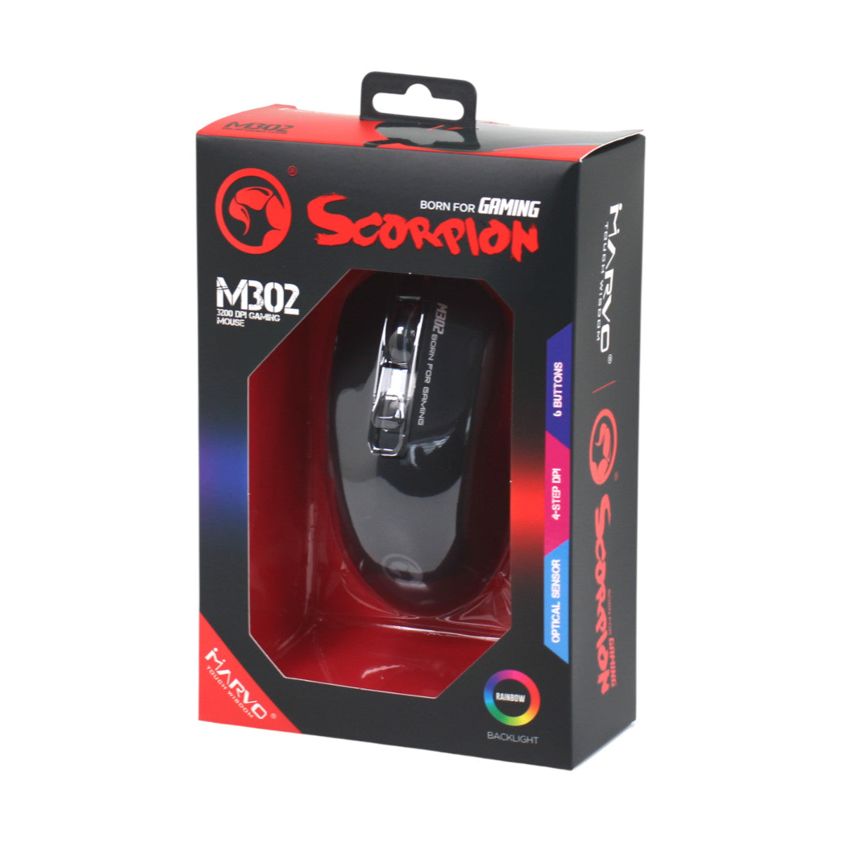 Marvo KG860 M302 MG08 Scorpion Gaming Set Membran Tastatur Maus Mauspad RGB