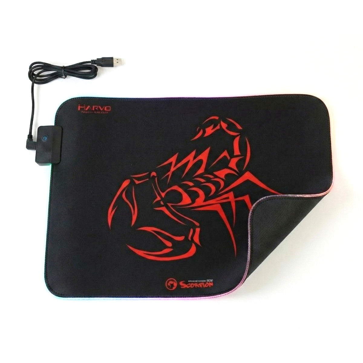 Marvo MG08 Scorpion Gaming RGB Mauspad 350 x 250 x 3 mm USB 35 x 25 cm