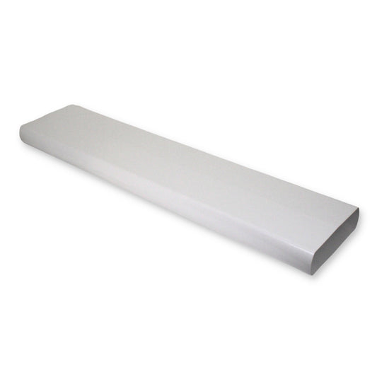 1m Vierkantrohr Flachkanal 230 x 70 mm Kunststoffrohr Abluft Küche PVC opal Weiß
