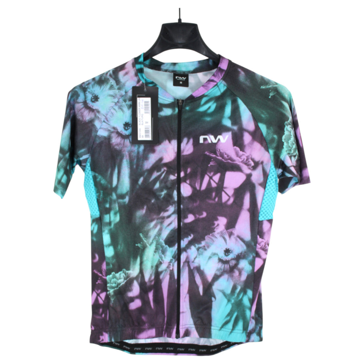 Northwave Blade Flower WMN Jersey Black/TURQ Damen Fahrrad Trikot kurzarm Gr. M