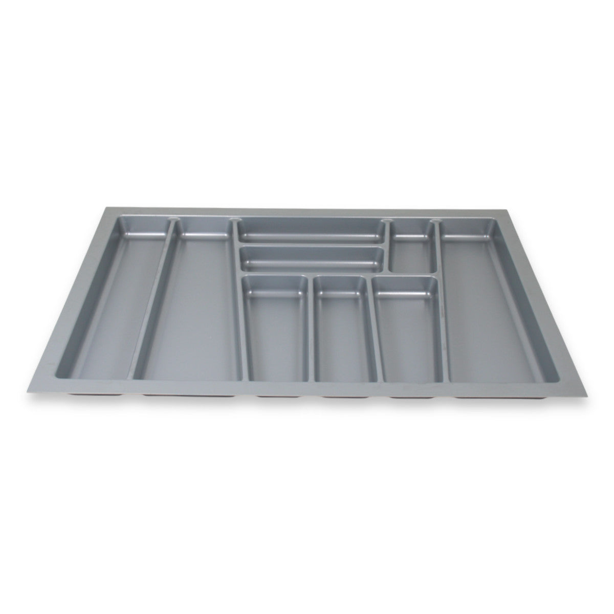 ORGA-BOX II Besteckeinsatz für Nobilia 80 cm Schublade Zuschneidbar Silbergrau