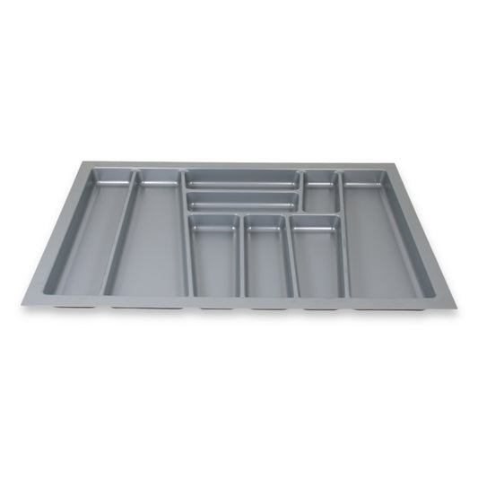 ORGA-BOX II Besteckeinsatz für Nobilia 80 cm Schublade Zuschneidbar Silbergrau