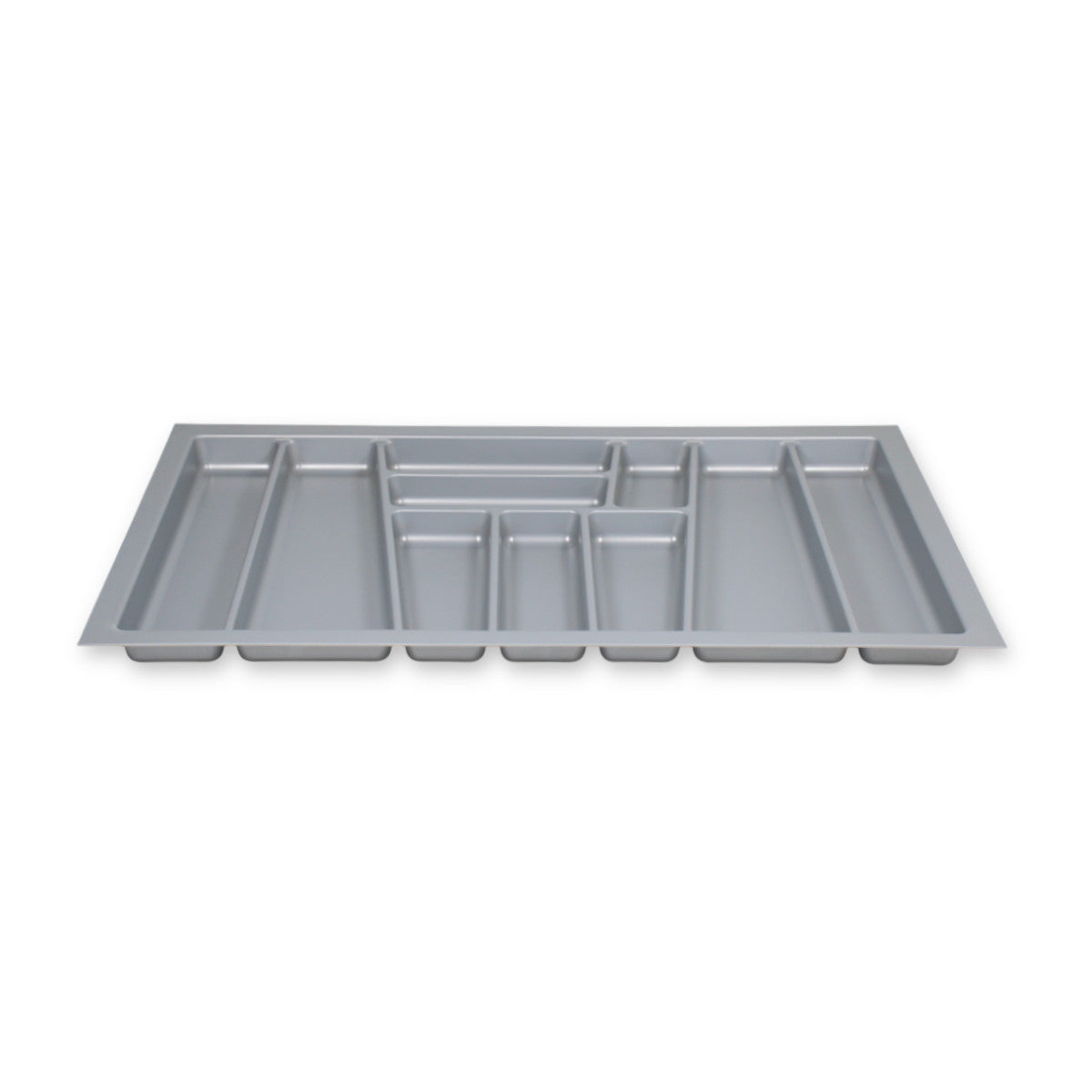 ORGA-BOX II Besteckeinsatz für Nobilia 90 cm Schublade Zuschneidbar Silbergrau