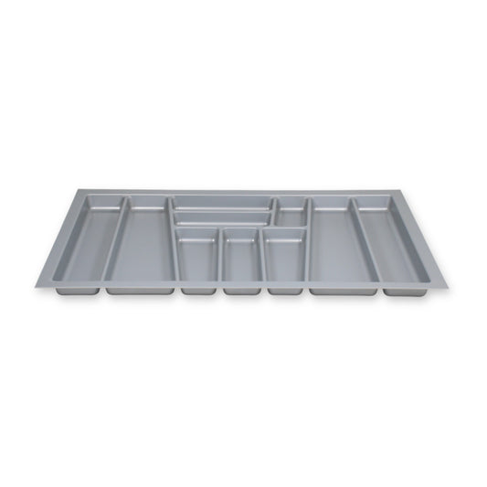 ORGA-BOX II Besteckeinsatz für Nobilia 90 cm Schublade Zuschneidbar Silbergrau
