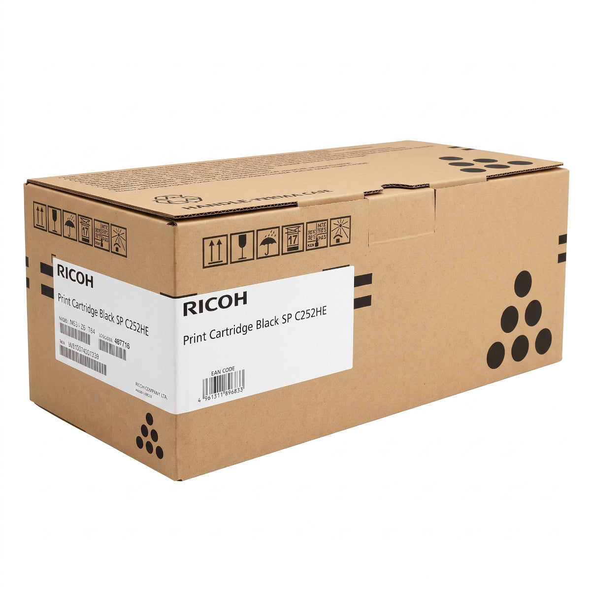 RICOH Print Cartridge Black SP C252HE schwarz Toner Tonerkartusche 6.500 Seiten