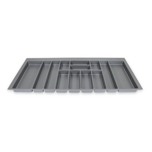 Sedia Concept Besteckeinsatz für 120 cm Schublade Kunststoff Zuschneidbar Grau
