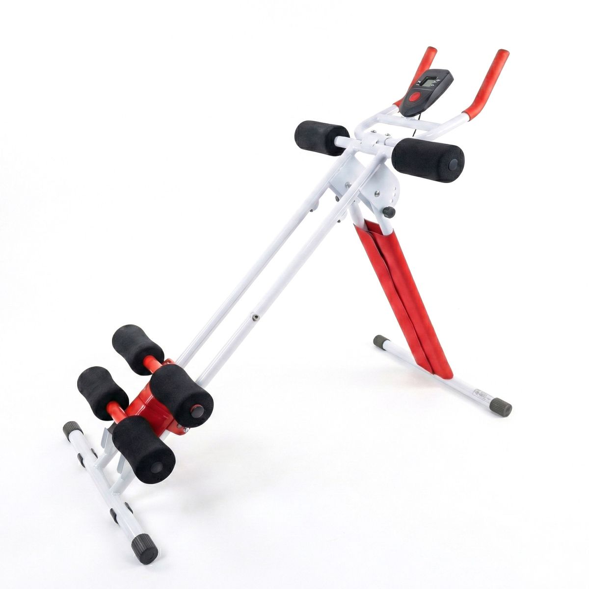 SportPlus SP-ALB-011-R AB Plank Bauchtrainer klappbar Weiß Rot