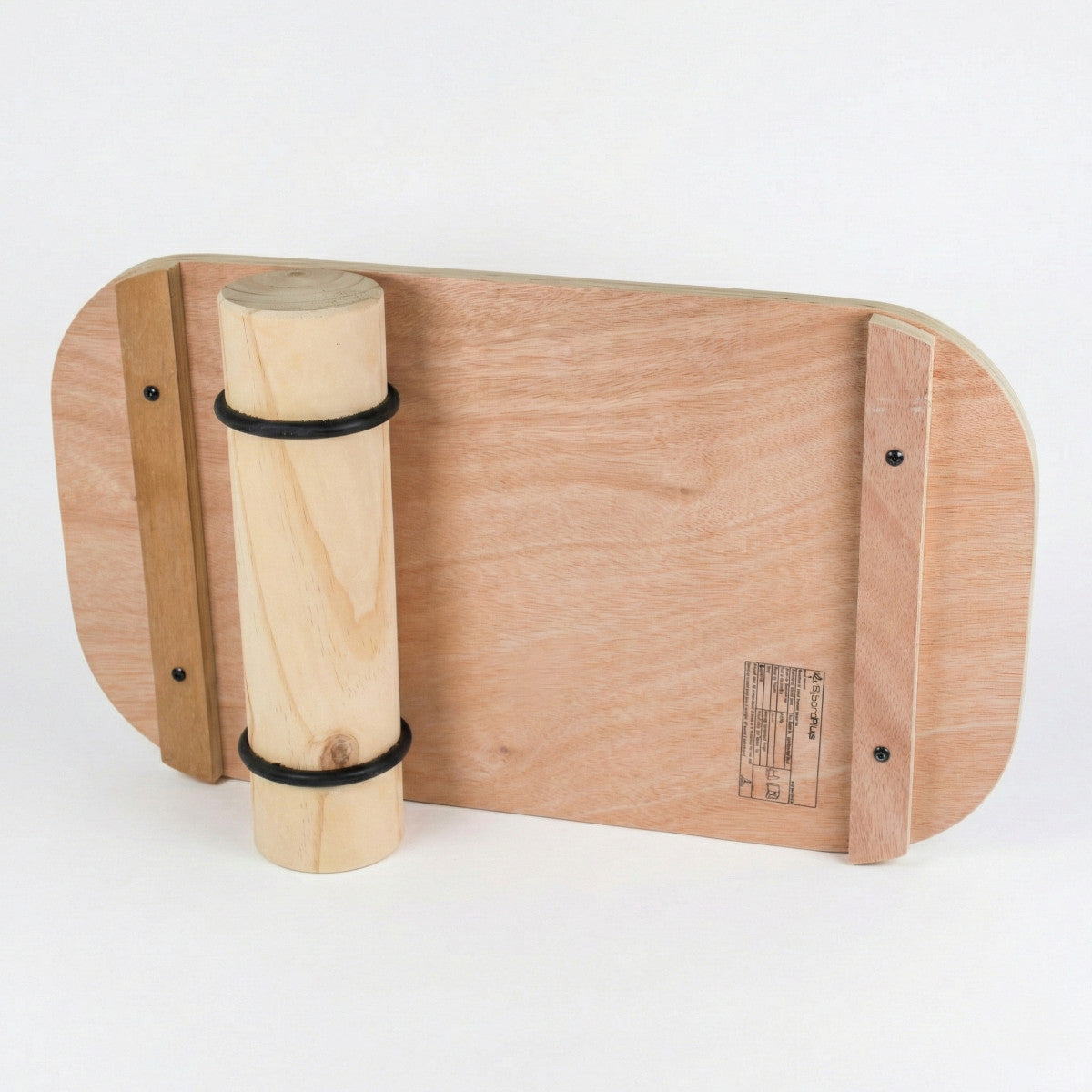 SportPlus SP-BB-005 Balance Board Balancierbrett Holz mit Rolle Wackelbrett