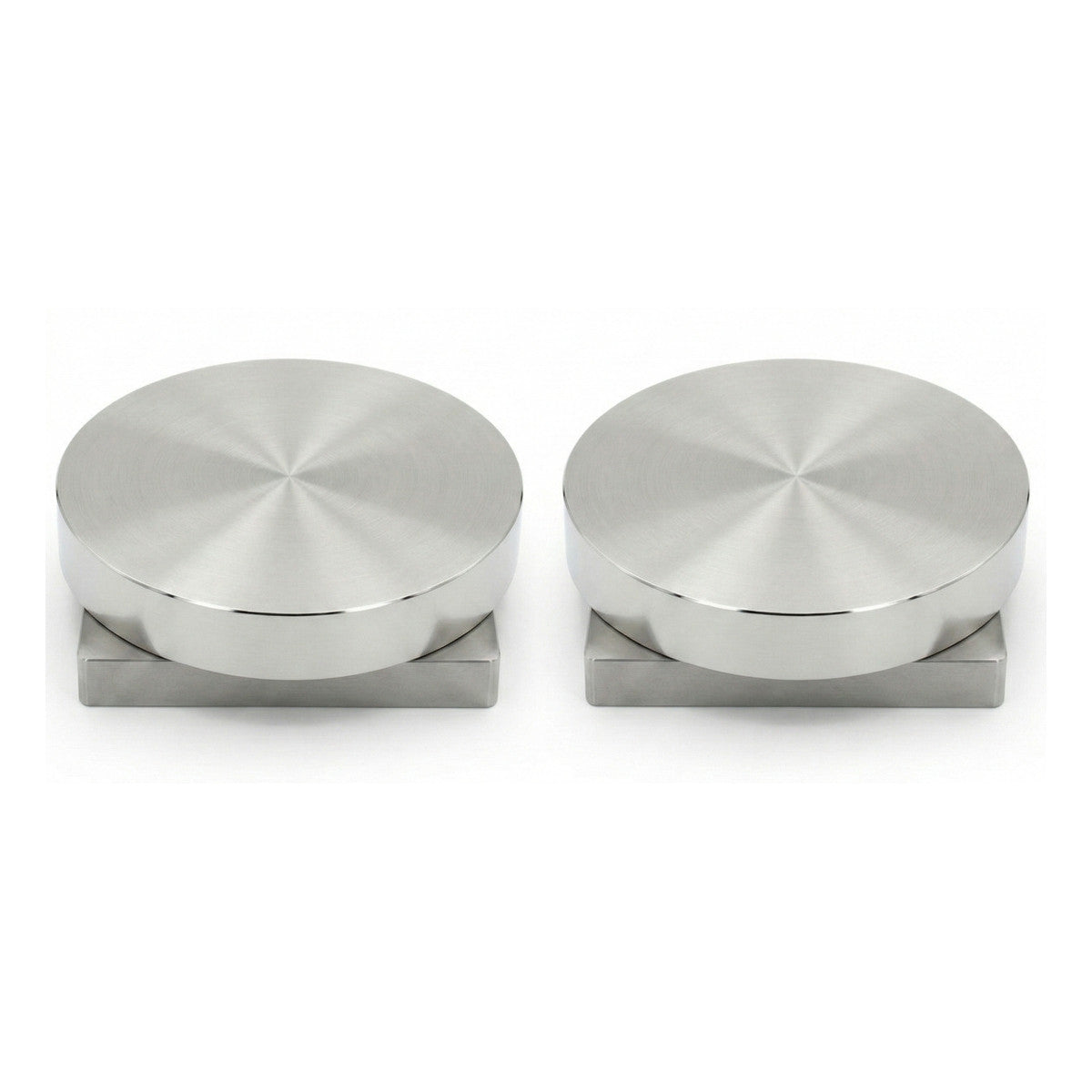 Strate Glasplattenadapter 2er Set Conect Edelstahl für gerade Konsolen/Stützfüße