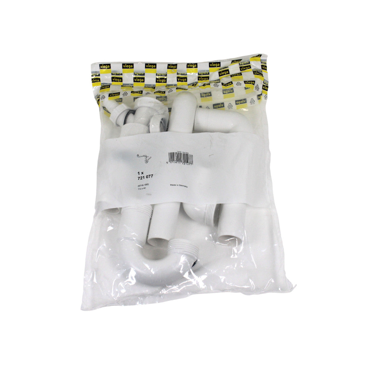 Viega 721077 Röhrensiphon 1 1/2" 40 mm Geruchverschluss Siphon Weiss