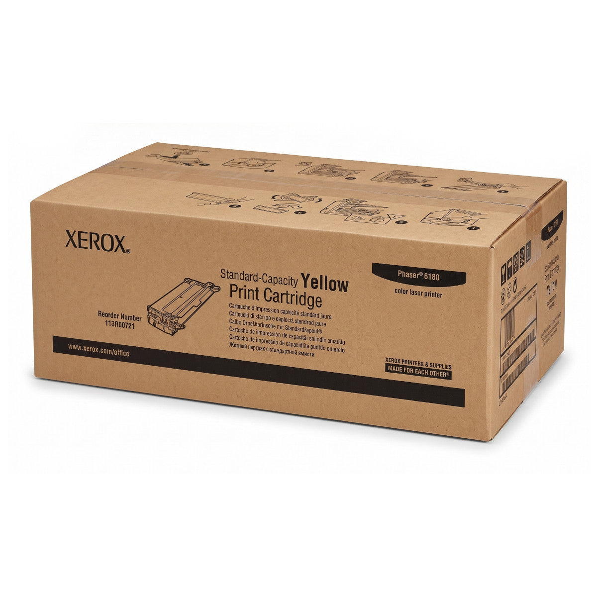 Xerox 113R00721 Yellow Toner für Phaser 6180 bis zu 2.000 Seitenleistung