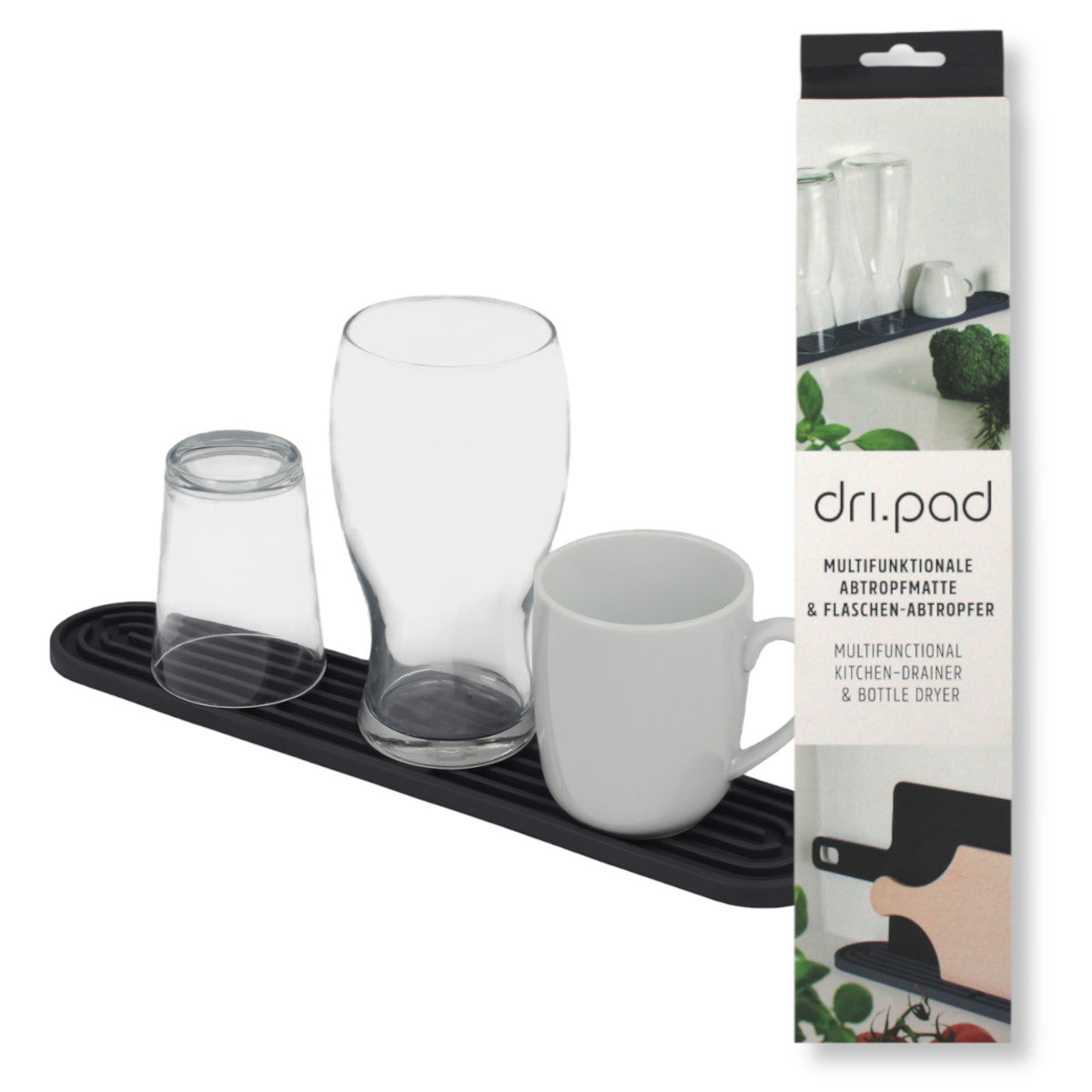 Sanni Shoo dri.pad Abtropfmatte Barmatte Abtropfer Trockner Silikon Basalt