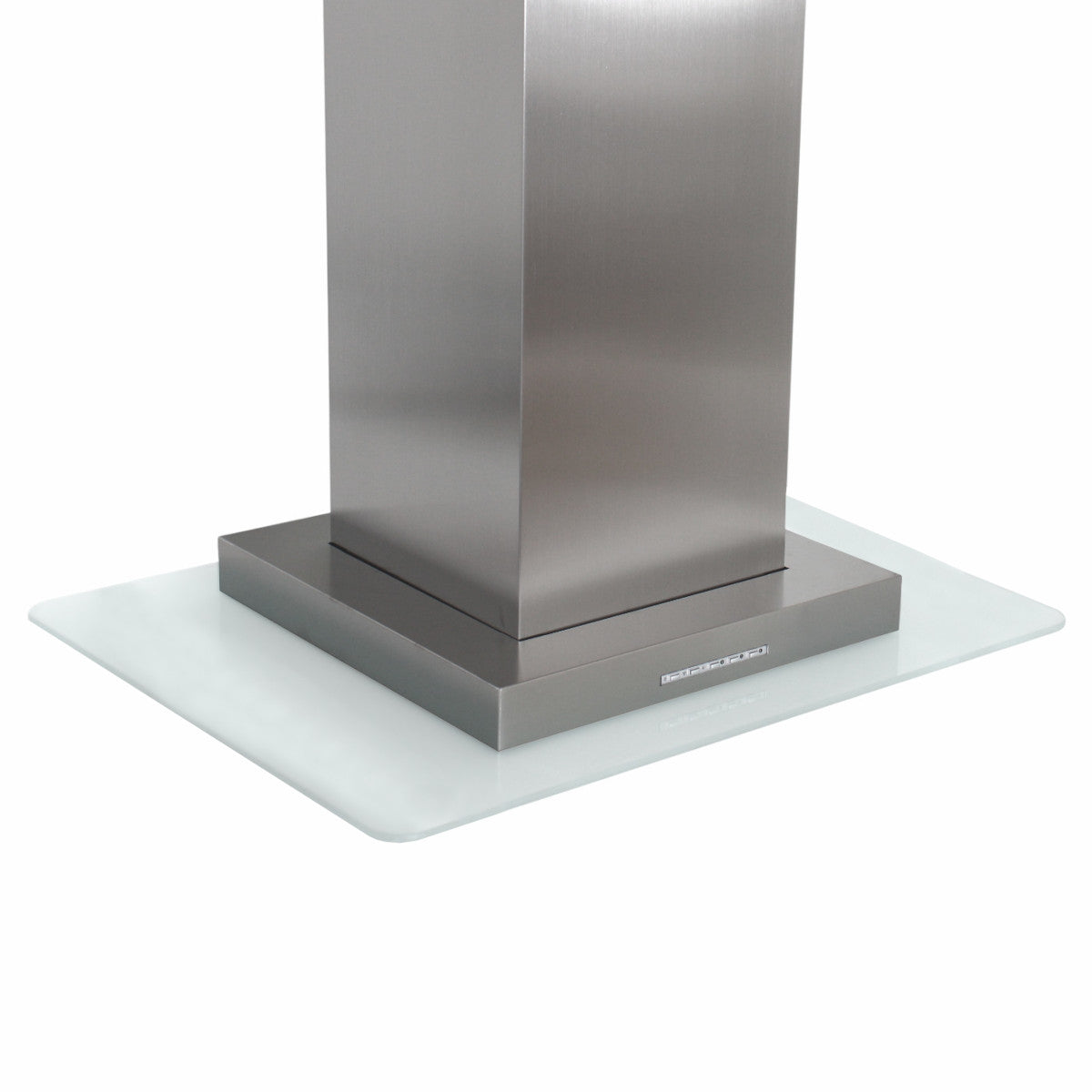 Airforce F55 90 x 60 cm X/V RLN Inselhaube Dunstabzugshaube Edelstahl Glas