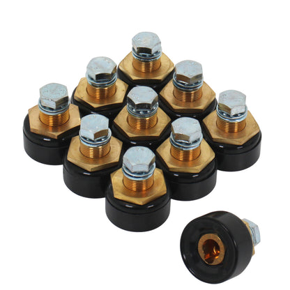 10 Stück Dinse DIX BEM 25 Buchse Einbaukupplung Einbaubuchse Mini M8 220 A