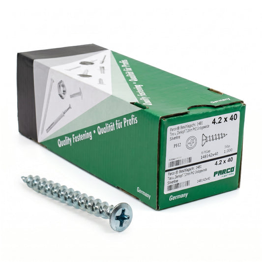 1000 Stück PARCO 1481 Beschlagschraube Kreuzschlitz Schrauben 4,2 x 40 mm
