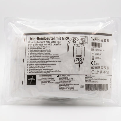 10x ASID BONZ UROSID Beinbeutel mit NRV 750 ml S-Länge 50 cm Urinbeutel 691760