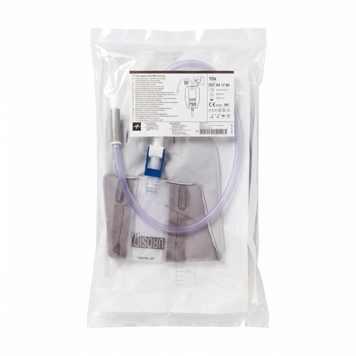 10x ASID BONZ UROSID Beinbeutel mit NRV 750 ml S-Länge 50 cm Urinbeutel 691760