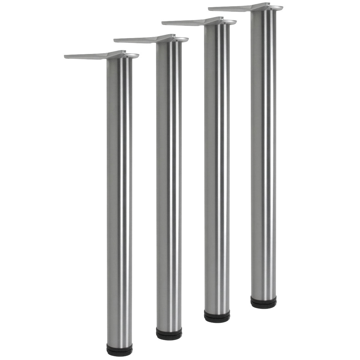 4er Set Camar Tischbein höhenverstellbar Ø 60 mm H 705 mm Edelstahl gebürstet
