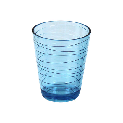 6 Stück Brunner Onda Dolomit Camping Trinkglas Glas 300 ml blau transparent Set