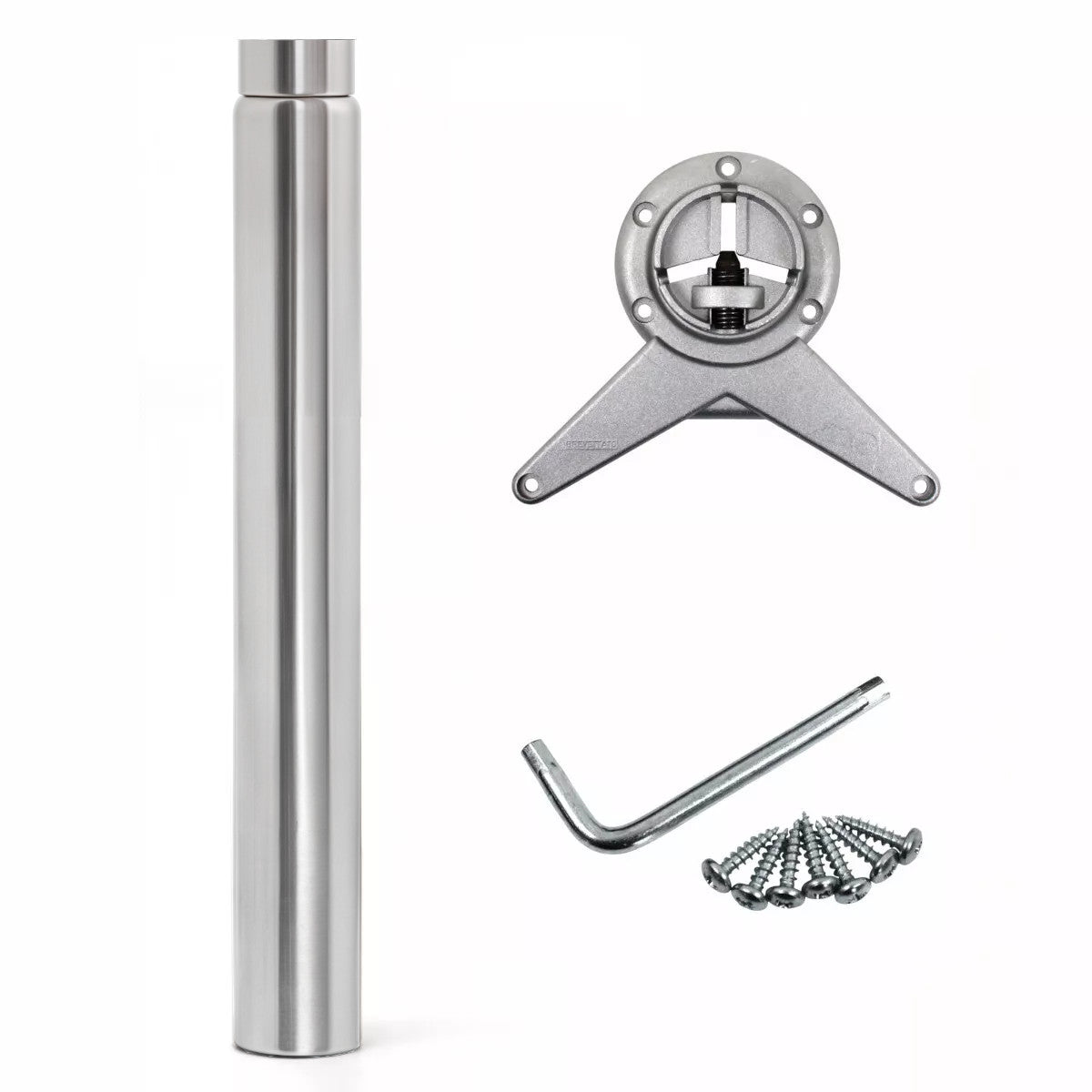 Camar Isola 90 Tischbein höhenverstellbar Ø 90 mm Metall Chrom 880 - 1080 mm