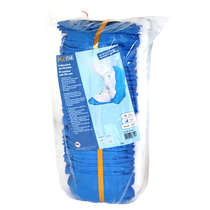 70 Stück Hygostar 2860H Überschuhe für Hygomat PP-Vlies CPE Sohle weiß blau
