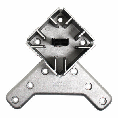 Camar Tischfuß Tischbein höhenverstellbar 80/80 mm 700 mm Edelstahloptik