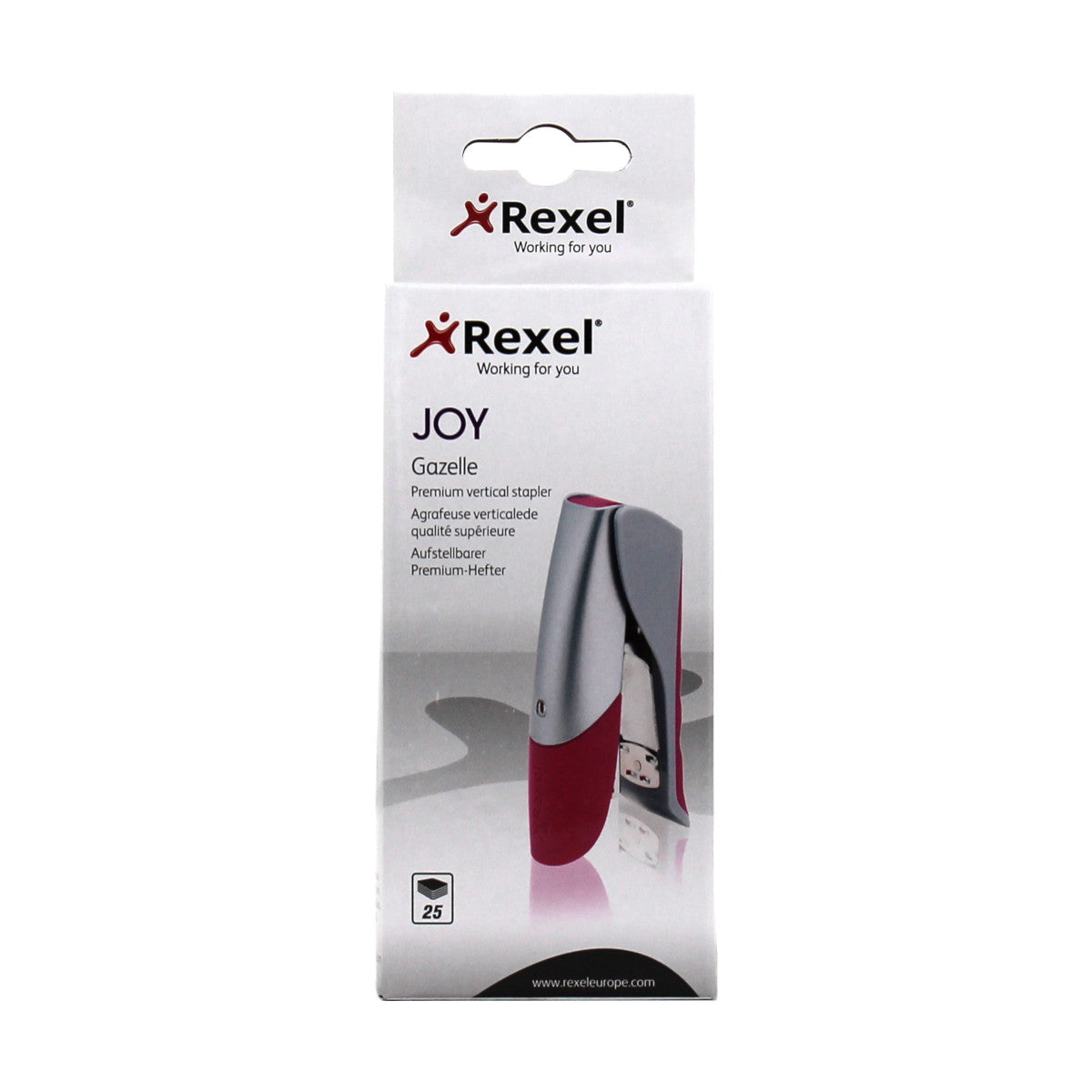 ACCO 2104161 Rexel JOY Gazelle aufstellbarer Hefter Tacker Pretty Pink