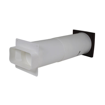 Airtec N37036 Teleskop Rundrohmauerkasten mit RSK Lüftungsgitter Braun