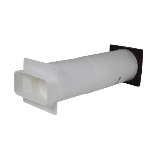 Airtec N37036 Teleskop Rundrohmauerkasten mit RSK Lüftungsgitter Braun