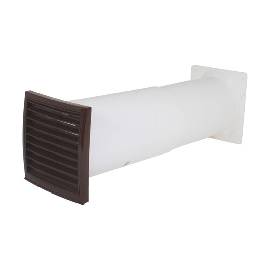 Airtec N37057 Teleskop Rundrohmauerkasten mit RSK 150 x 70 Mauerkasten Braun