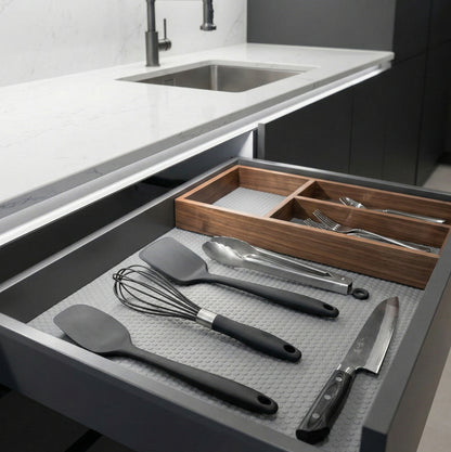Wenko Antirutschmatte 2er Set mit Noppen Schubladenmatte 478 x 333 mm in Grau