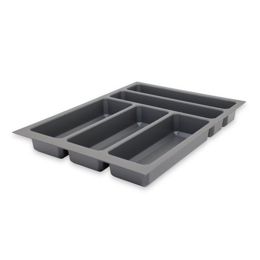 Besteckeinsatz für 35 cm Schublade Besteckkasten rutschfest Kunststoff Grau