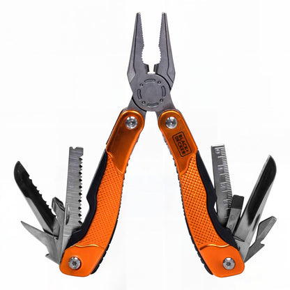 Black + Decker 16-tlg Werkzeug Set Zange Ringmaulschlüssel Multitool Sechskant