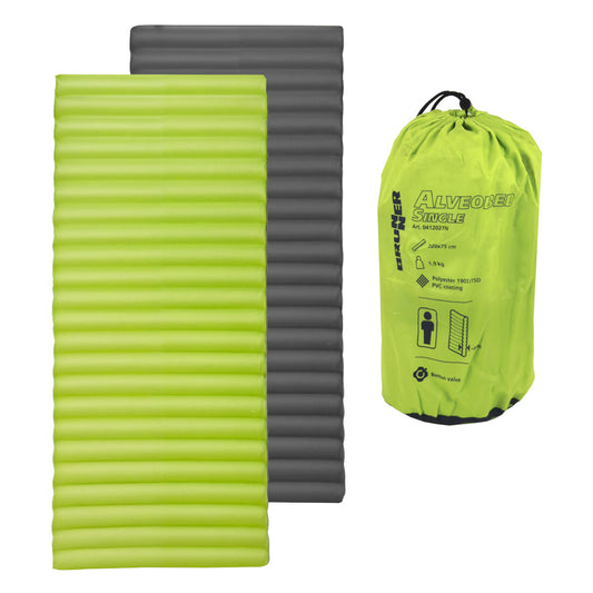 Brunner Alveobed Single aufblasbare Luftmatratze Lime Grau 75 x 220 cm