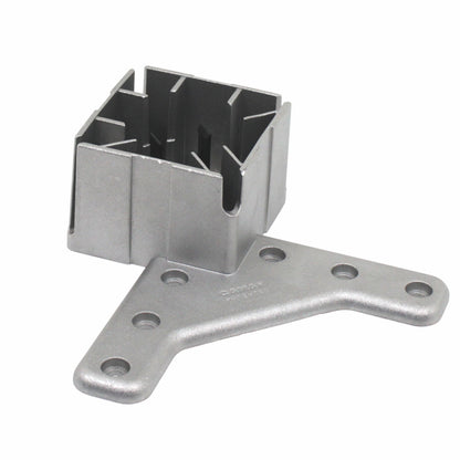 Camar Tischfuß Tischbein höhenverstellbar 80/80 mm 700 mm Edelstahloptik